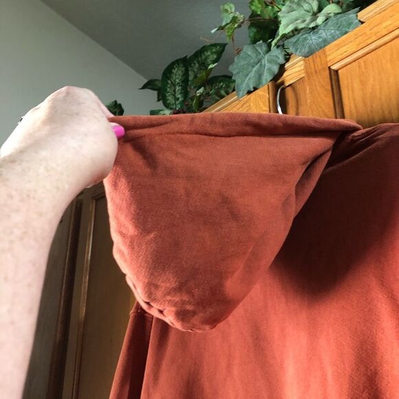 RE/DONE x Hanes Classic Hoodie Sweatshirt Oversized Orange Terracotta - S - Picture 8 of 13